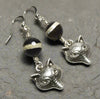 Banded Agate Silver Fox Earrings ~ Arkayscreations