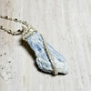 Raw Stone Jewelry, Blue Kyanite Pendant, Healing Stone - Arkayscreations
