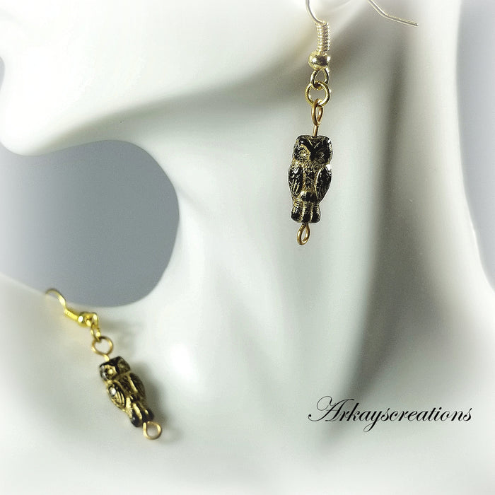 Owl Earrings, Owl Lover Gift, Animal Lover Jewelry