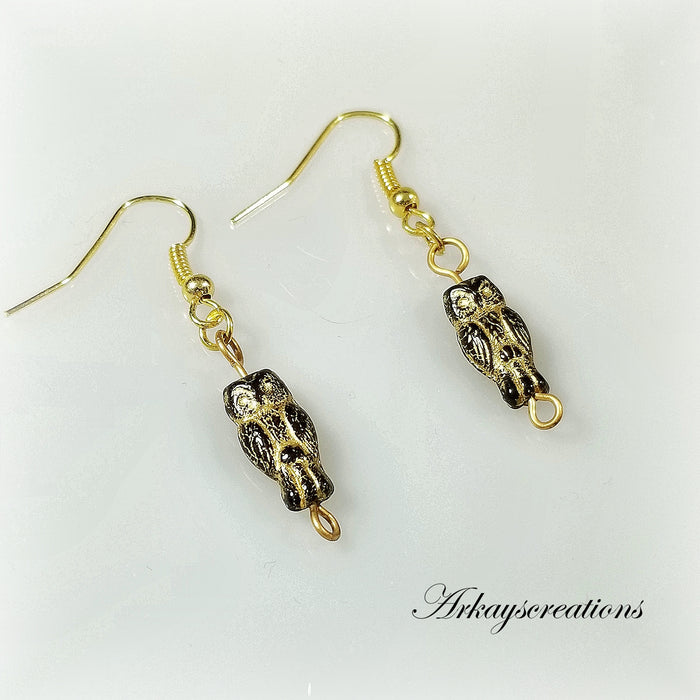 Owl Earrings, Owl Lover Gift, Animal Lover Jewelry