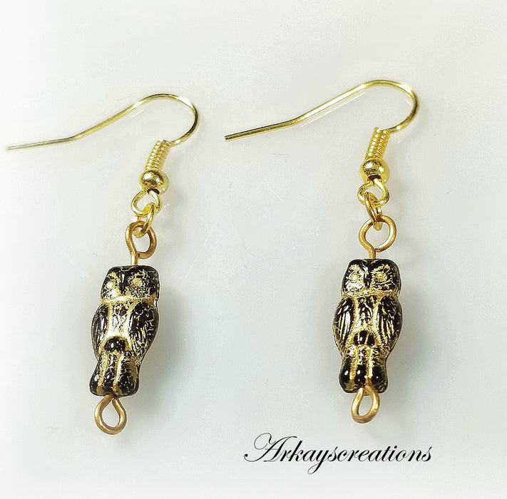 Owl Earrings, Owl Lover Gift, Animal Lover Jewelry