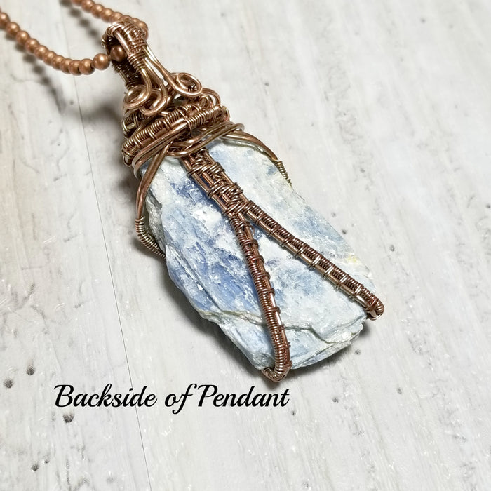 Raw Kyanite Pendant, Kyanite Jewelry, Healing Stone - Arkayscreations