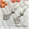 Reversible Celtic Knot Earrings with Agate ~ Arkayscreations