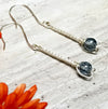 Silver Wire Wrapped Flower Earrings, Minimalist Inspired Earrings - Arkayscreations