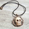 Skull Pendant, Copper Wire Skull Jewelry, Men's Necklace - Arkayscreations