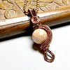 Sunstone Pendant Necklace, Wire Weave Jewelry - Arkayscreations