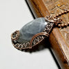 Wire Weave Labradorite Gemstone Necklace, Solid Copper Jewelry - Arkayscreations