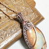 Wire Weave Large Jasper Stone Pendant, Layering Necklace - Arkayscreations