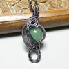 Wire Wrapped Aventurine Pendant, Wire Weave Jewelry - Arkayscreations