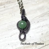 Wire Wrapped Aventurine Pendant, Wire Weave Jewelry - Arkayscreations