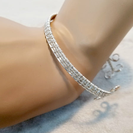 Wire Bangle, Wire Wrap Bracelet, Boho Jewelry - Arkayscreations