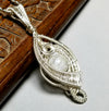 Wire Wrapped Moonstone Necklace Silver, Wire Weaved Jewelry - Arkayscreations