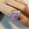 Wire Wrap Ring, Amethyst Purple Gemstone Ring, Silver Wire Ring - Arkayscreations